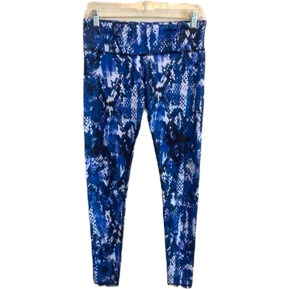 ALO Yoga Blue Patterned Leggings - Picture 1 of 9